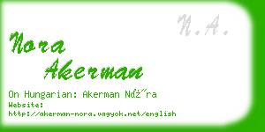 nora akerman business card